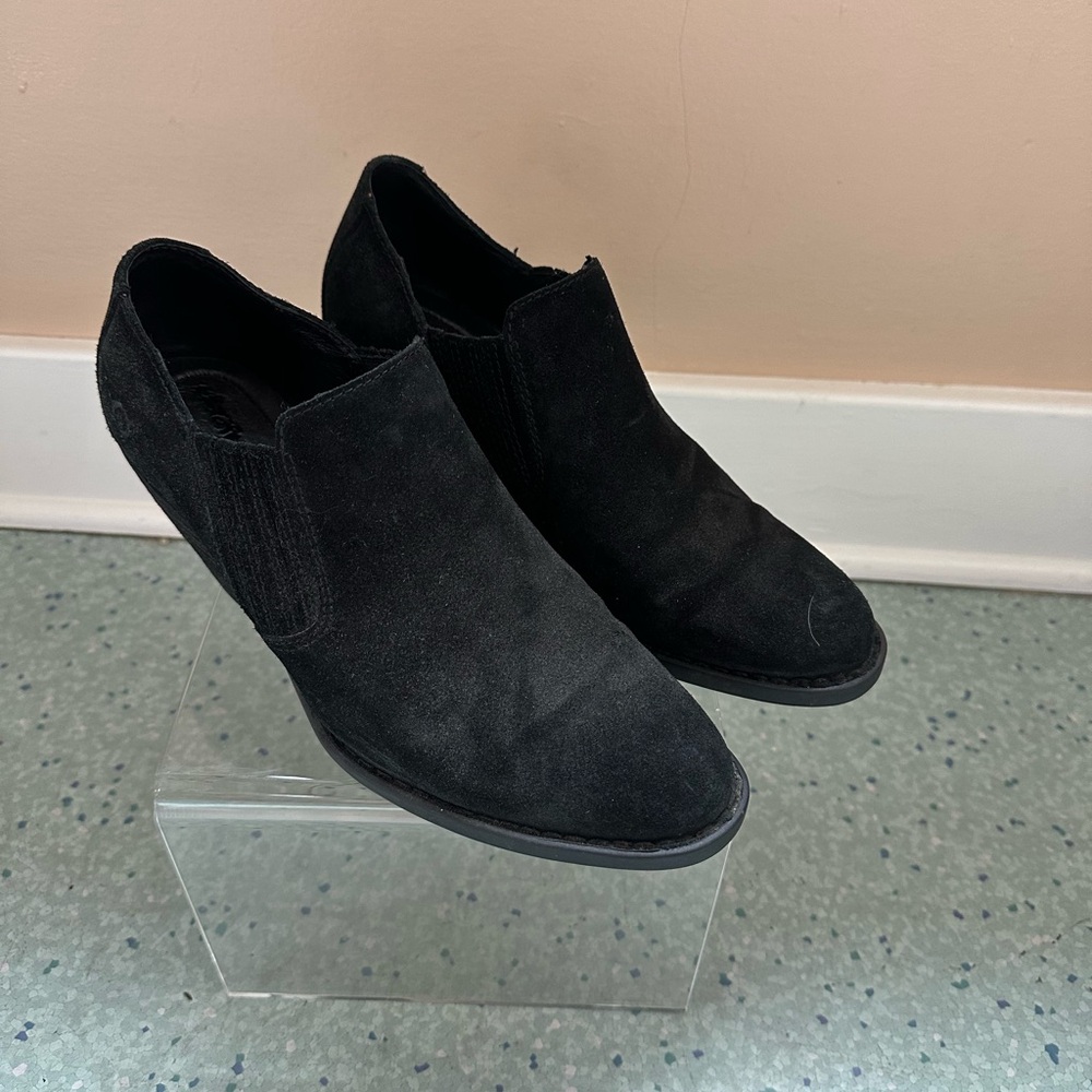 Western Black Suede Ankle Boots - Picture 5 of 10